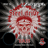 Картинка Струны для 5-струнной бас-гитары Мозеръ BSD-5L Steel Drive - лучшая цена, доставка по России