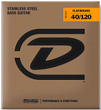 Картинка Струны для 5-струнной бас-гитары Dunlop DBFS40120M Stainless Steel Flatwound - лучшая цена, доставка по России