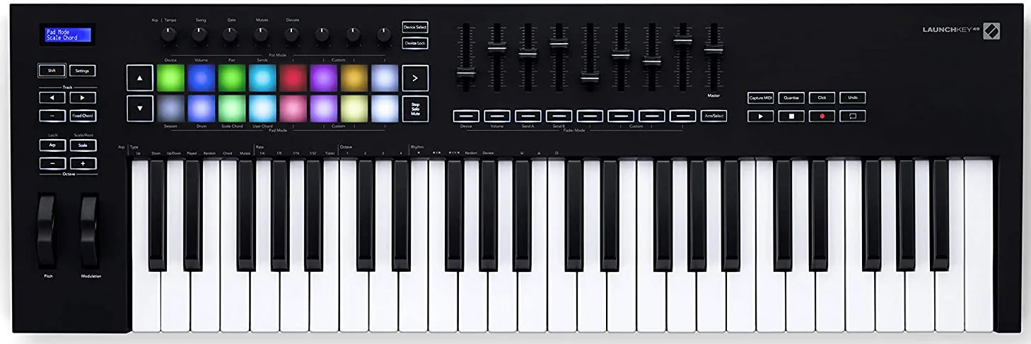 Картинка MIDI-контроллер Novation Launchkey 49 MK3 - лучшая цена, доставка по России