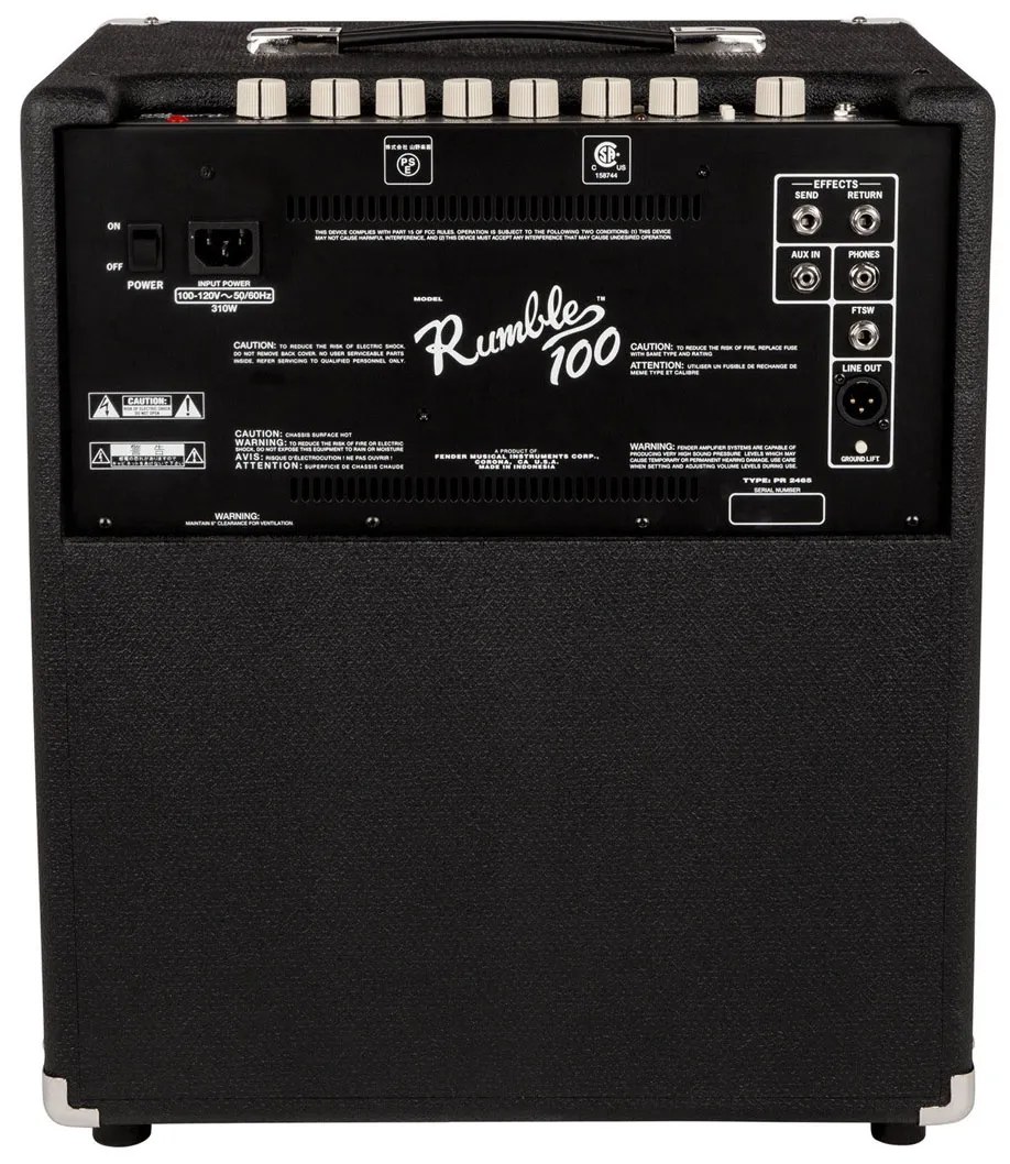Картинка  Fender RUMBLE 100 COMBO (V3) - лучшая цена, доставка по России. Фото N2