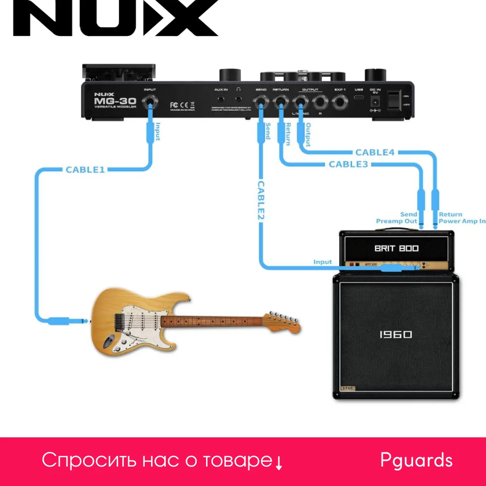 Картинка Процессор эффектов Nux Cherub MG-30 - лучшая цена, доставка по России. Фото N9