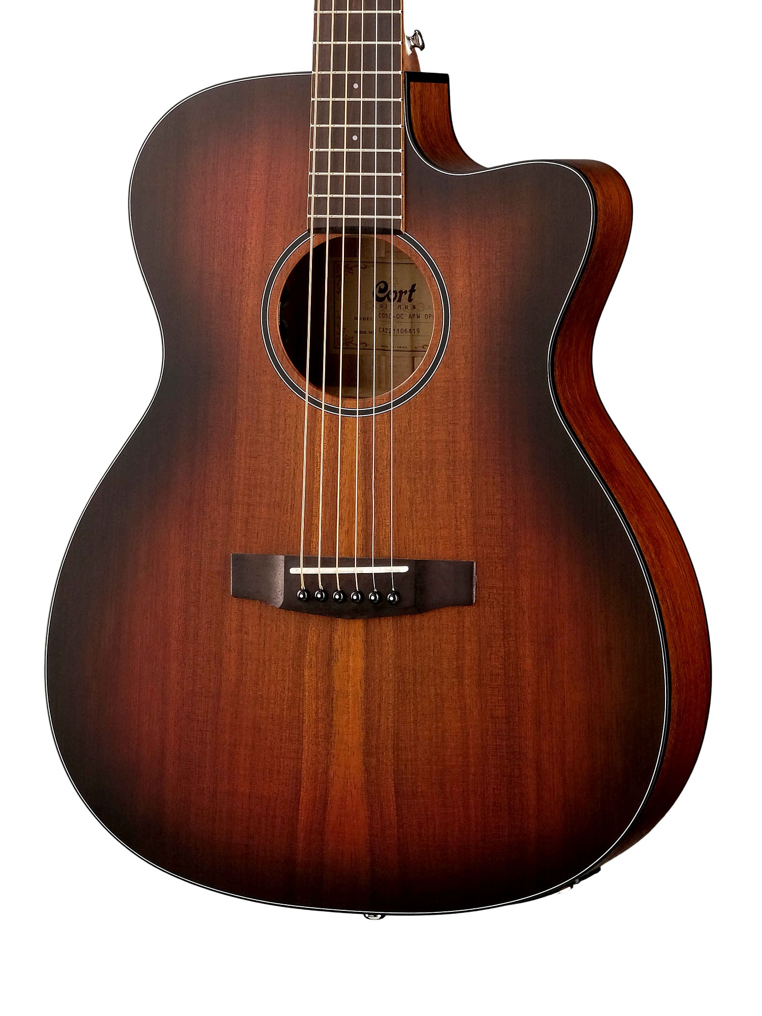 Картинка Электроакустическая гитара Cort Core-OC-ABW-OPLB - лучшая цена, доставка по России. Фото N2