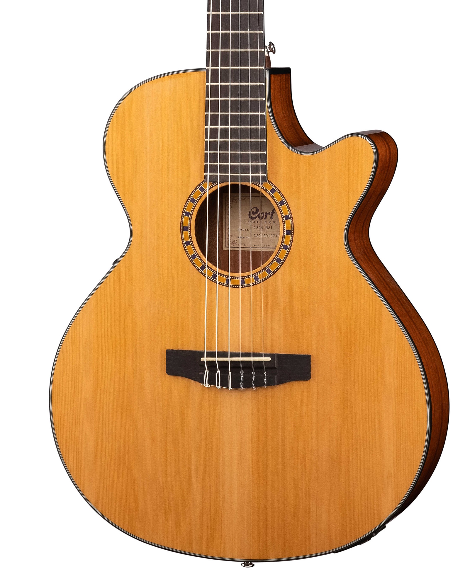 Картинка Классическая гитара с подключением Cort CEC5-NAT Classic Series - лучшая цена, доставка по России. Фото N4
