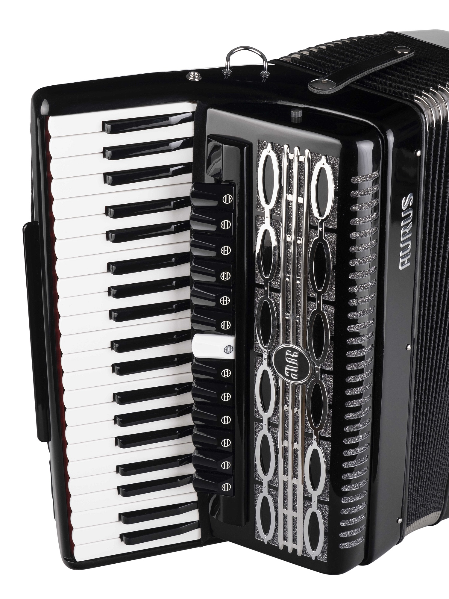 Картинка  Aurus JH2021-B Аккордеон 34/72/7/2, черный, с футляром - лучшая цена, доставка по России. Фото N2