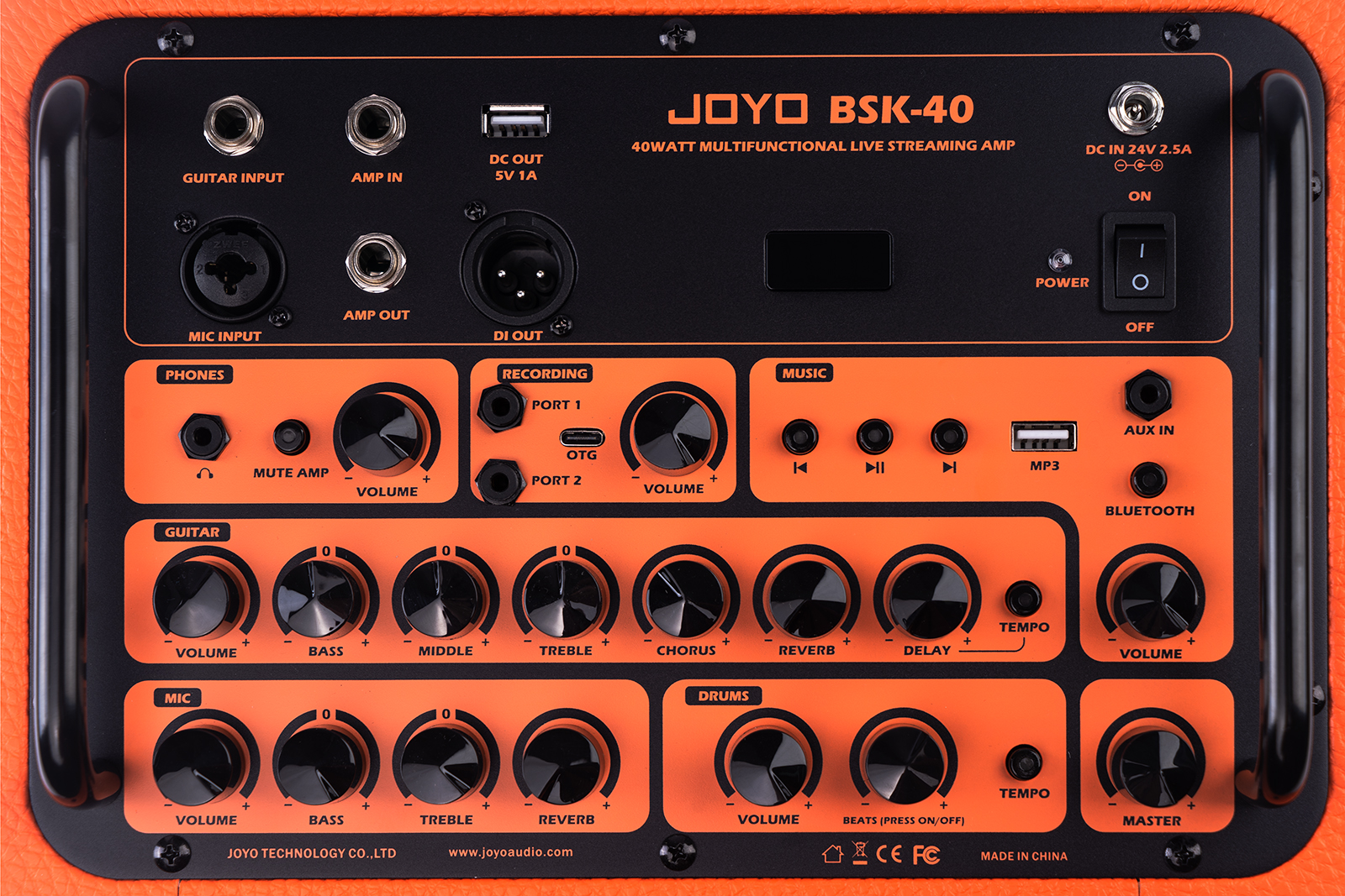 Картинка Комбоусилитель для акустической гитары Joyo BSK-40-OR - лучшая цена, доставка по России. Фото N3
