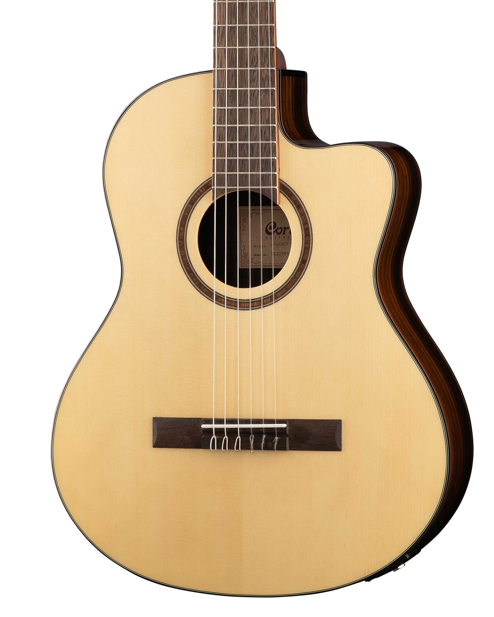 Картинка Классическая гитара с подключением Cort AC160CF-NAT - лучшая цена, доставка по России. Фото N3