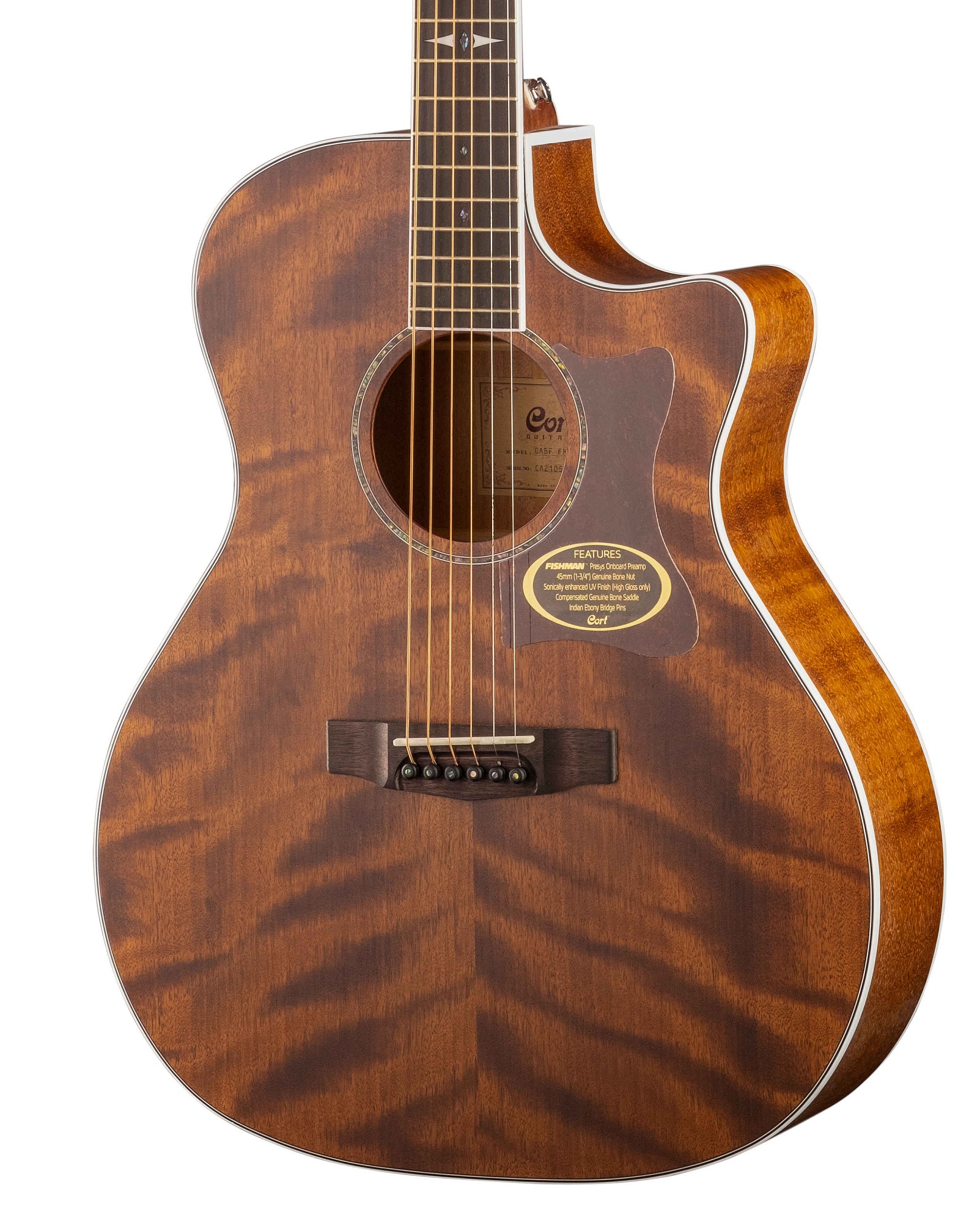 Картинка Электроакустическая гитара Cort GA5F-FMH-OP Grand Regal Series - лучшая цена, доставка по России. Фото N4