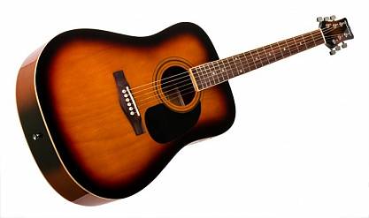 Картинка Акустическая гитара Martinez FAW-702 / VS (2-х тональный санбёрст) - лучшая цена, доставка по России. Фото N3