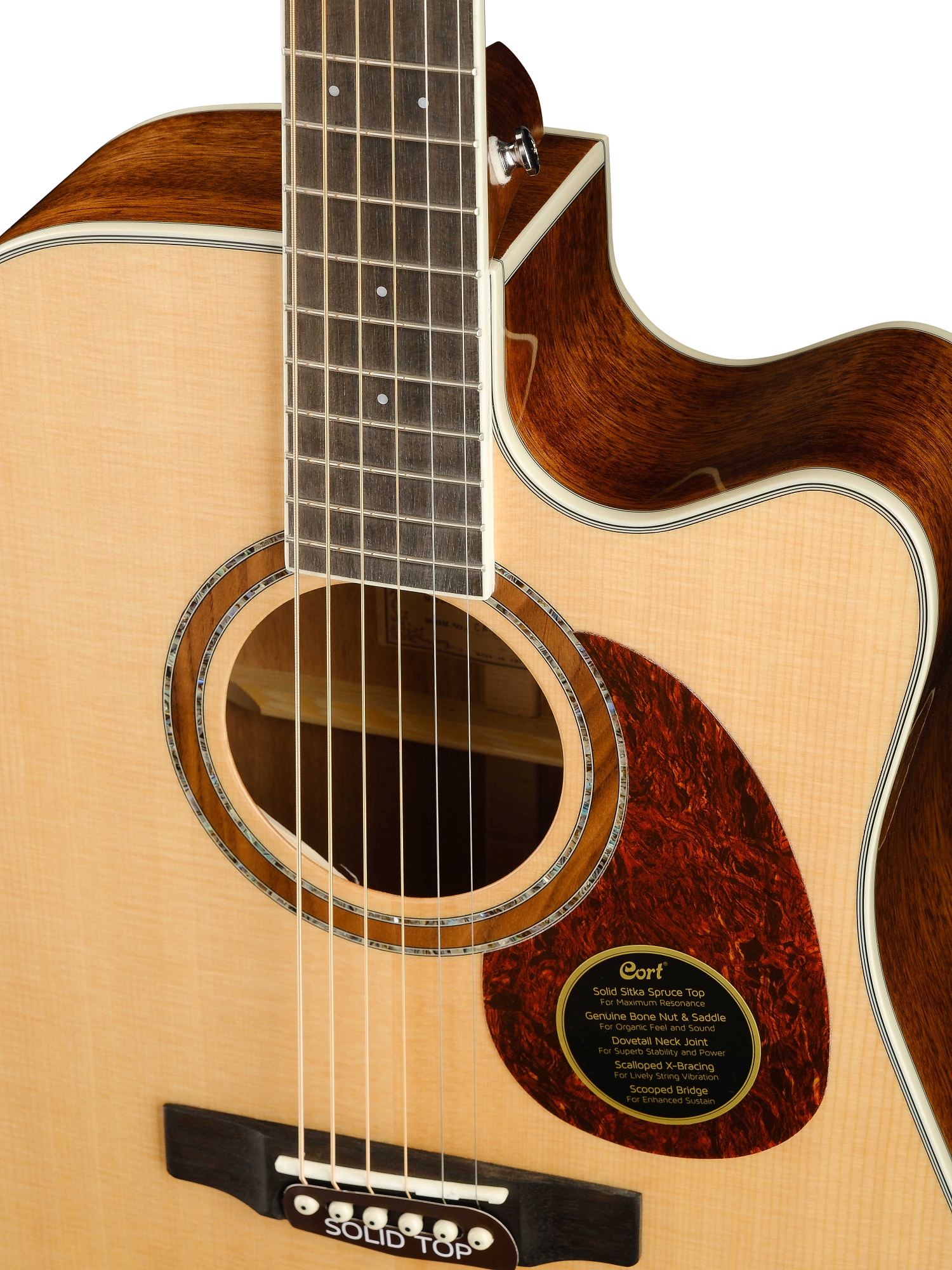 Картинка Электроакустическая гитара Cort MR730FX-NAT MR Series - лучшая цена, доставка по России. Фото N10