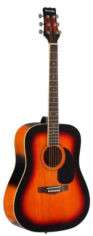 Картинка Акустическая гитара Martinez FAW-702 / VS (2-х тональный санбёрст) - лучшая цена, доставка по России