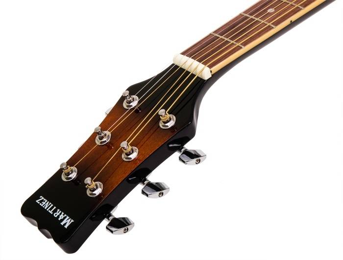 Картинка Акустическая гитара Martinez FAW-702 / VS (2-х тональный санбёрст) - лучшая цена, доставка по России. Фото N2