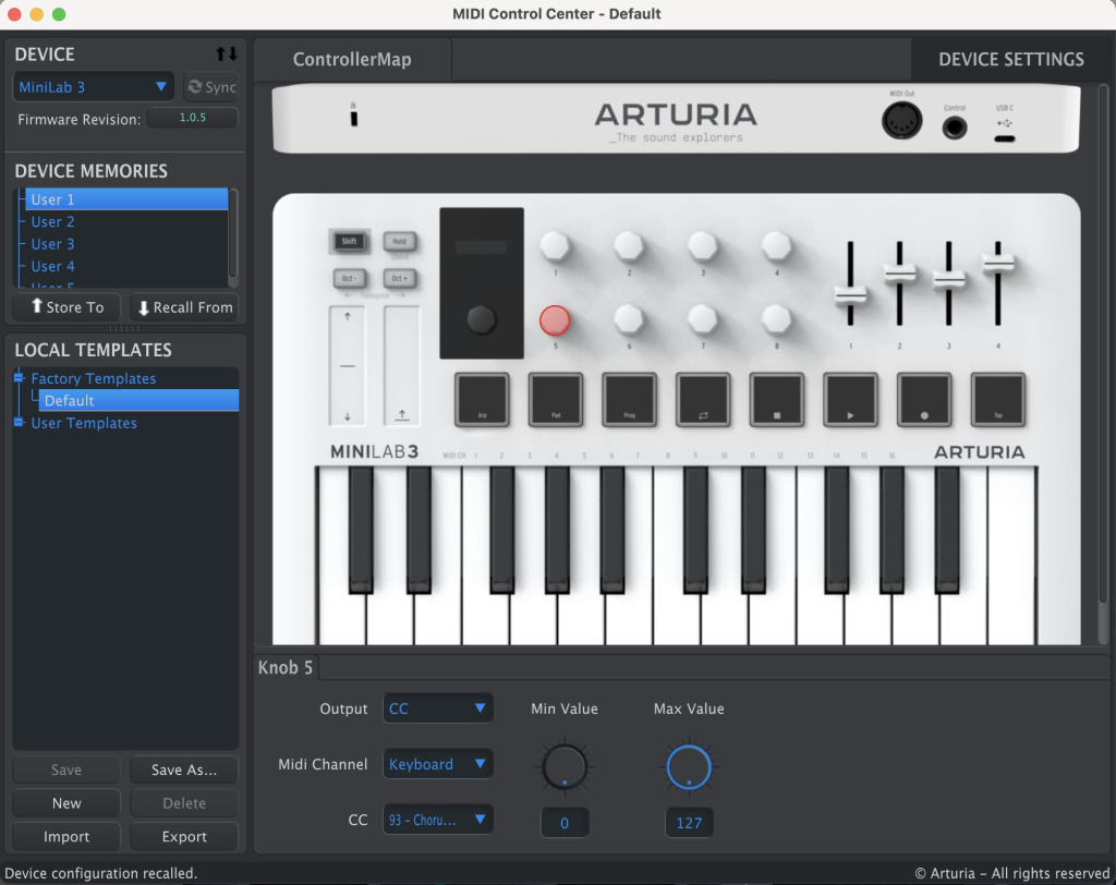 Arturia minilab 3 подключение