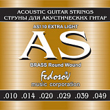Картинка Комплект струн для акустической гитары 10-49 Fedosov AS110 Brass Round Wound Extra Light - лучшая цена, доставка по России