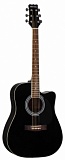 Картинка Акустическая гитара Martinez FAW-702 CEQ / B (чёрный) - лучшая цена, доставка по России