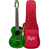 Картинка Укулеле тенор с подключением Flight Comet Tenor EQ-A Green - лучшая цена, доставка по России