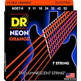 Картинка Комплект струн для 7-струнной электрогитары DR NOE7-9 Neon Orange - лучшая цена, доставка по России