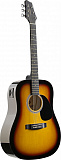 Картинка Электроакустическая гитара Stagg SW201-SB VT - лучшая цена, доставка по России