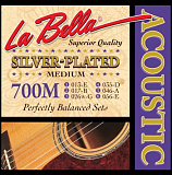 Картинка Комплект струн для акустической гитары, посеребренные La Bella 700M - лучшая цена, доставка по России
