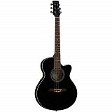 Картинка Электроакустическая гитара Martinez SW-024 / HC / BK (чёрный) - лучшая цена, доставка по России
