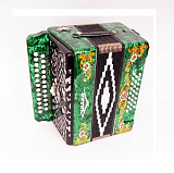 Картинка Гармонь Шуйская гармонь S5XL-A-GR Гармонь "Чайка 314" 25х25-III-2, зеленая - лучшая цена, доставка по России