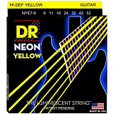 Картинка Комплект струн для 7-струнной электрогитары DR NYE7-9 Neon Yellow - лучшая цена, доставка по России