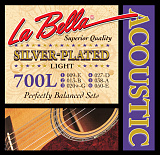 Картинка Комплект посеребренных струн для акустической гитары La Bella 700L - лучшая цена, доставка по России