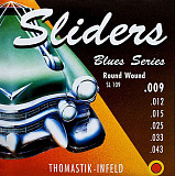 Картинка Комплект струн для электрогитары Thomastik SL109 Blues Sliders - лучшая цена, доставка по России