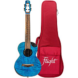 Картинка Укулеле тенор Flight Comet Tenor EQ-A Blue - лучшая цена, доставка по России