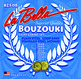 Картинка Комплект струн для бузуки (4 парных струны) La Bella BZ508 - лучшая цена, доставка по России