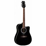 Картинка Электроакустическая гитара Martinez FAW-702 CEQ / TBK (прозрачный чёрный) - лучшая цена, доставка по России