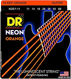 Картинка Комплект струн для 7-струнной электрогитары DR NOE7-11 Neon Orange - лучшая цена, доставка по России